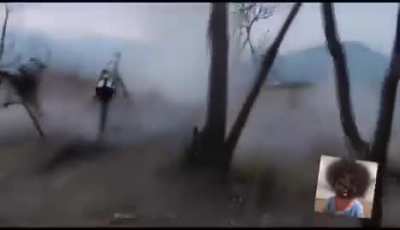 Kuki militants firing homemade artillery at the Meitei in Manipur, India