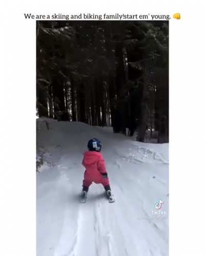 kid's adorable skiing commentary