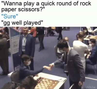 Quick warm up before their chess game