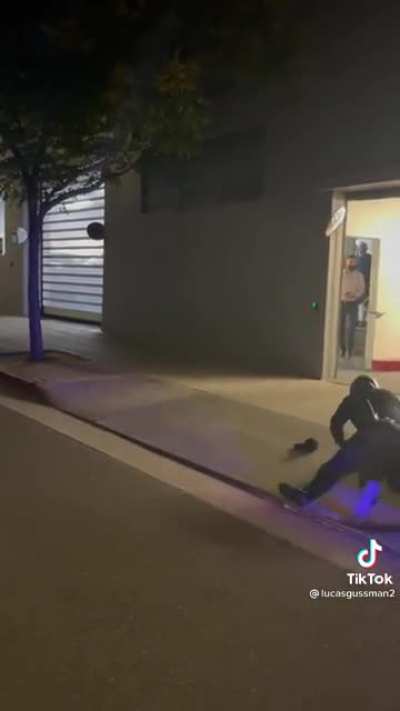 Guy steals a car drunk & cop tells him to get on the ground nicely & ….