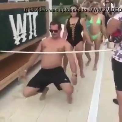 HMC while I try to limbo in a too-small swimsuit...