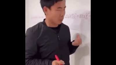 Wow he’s really good at maths...