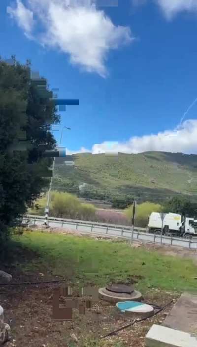 Hezbollah rocket barrage towards Mount Meron, impacts and interceptions seen, March 10th