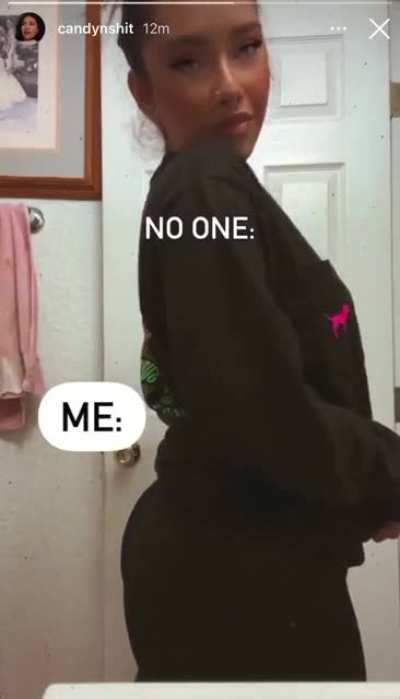 Her huge ass catches me off guard every time she posts it