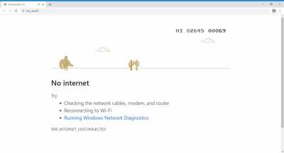 NO INTERNET.