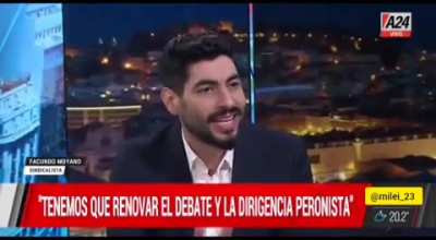 Facundo Moyano con el pelado Trebucq: Milei tenia razón