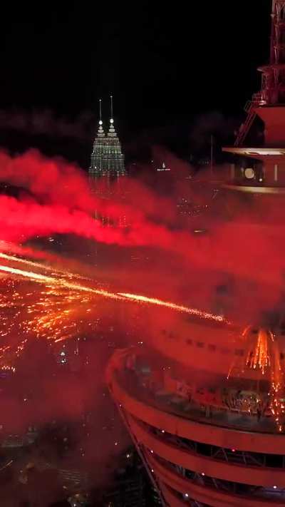I shoot my first firework in Kltower