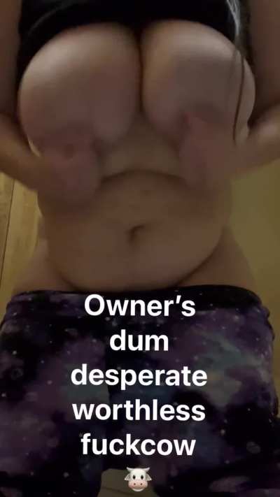 the sound of Owner’s voice turns His pet into the wet mooing desperate beast this pet truely is and ever will be🥵🐮🥵<wbr>🐮🥵
