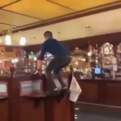 to backflip off a table...