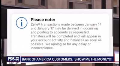 BofA took $2k from someone and then told her she had to wait until February to get it resolved 👀 Woman said she tried to go to to the physical location and they had a line around the corner. This BofA stuff feels more real with each passing moment.