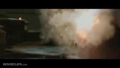 I always loved this scene that shows Superman’s ability to be immovable