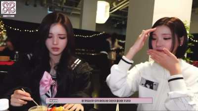 Yuha, Jiwoo, & A-na eating