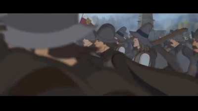 Defense of Smolensk from the Polish army in 1609 during the Time of Troubles in the children's Russian cartoon 