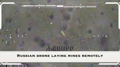Russian drone drops anti-personnel mines on Ukrainian trenches & roads
