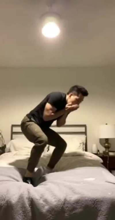 Practicing on Bed
