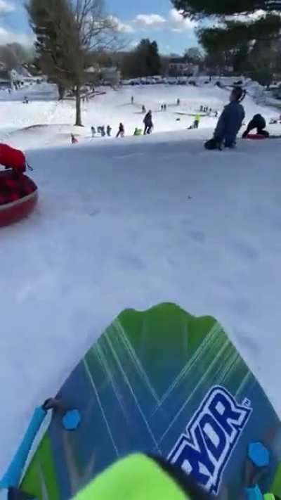 Me when I ended up sledding backwards