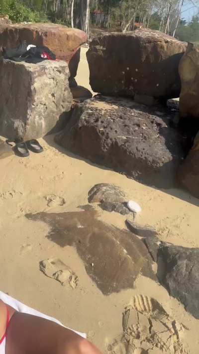 i want some attention at this beach
