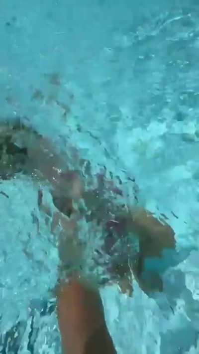 pink bikini dip in cannes