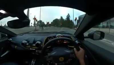 Taking the new Ferrari out for a spin in London