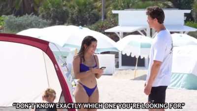 Asking for directions at the beach