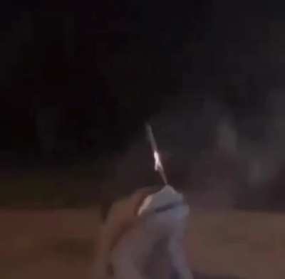 To shoot firework from pants