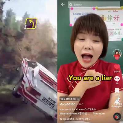 Chinese lady roasts you while you play Dirt Rally