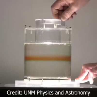 Colored droplets in corn syrup seemingly blended together can be returned to their original state by reversing the direction of mixing, a form of laminar flow called 