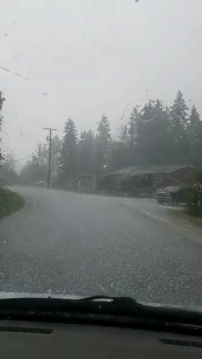 If it wasn't bad enough I have to work on a Saturday, and the job is an over flowing septic system, but now I need to work in this weather.