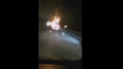 !!!NSFW, GORE!!! Saxony driver lost his head after a car accident on the German highway 