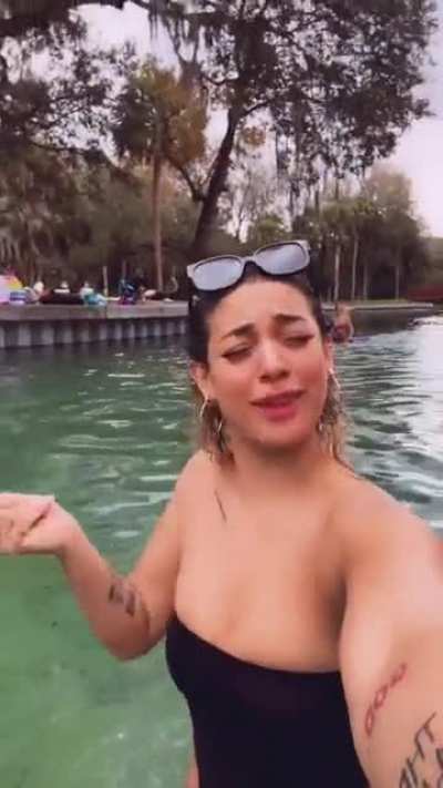 in the river