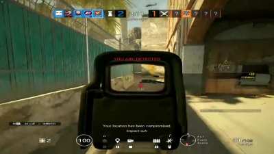 someone did it with a flash-bang, i did it with a Gu. first time the call 