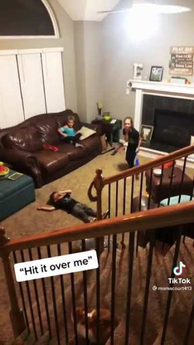 Hit it over me