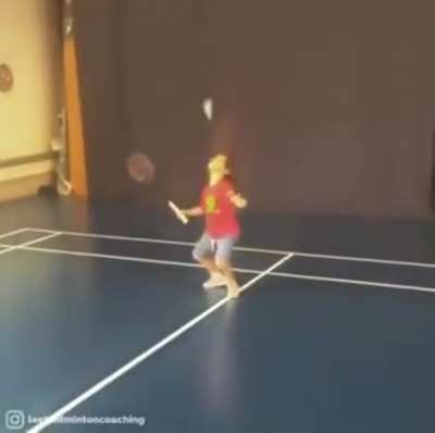 I don't think that's how badminton is played