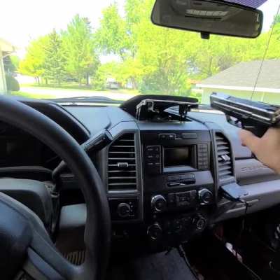 Work truck pop out gun compartment, showing draw and more pictures