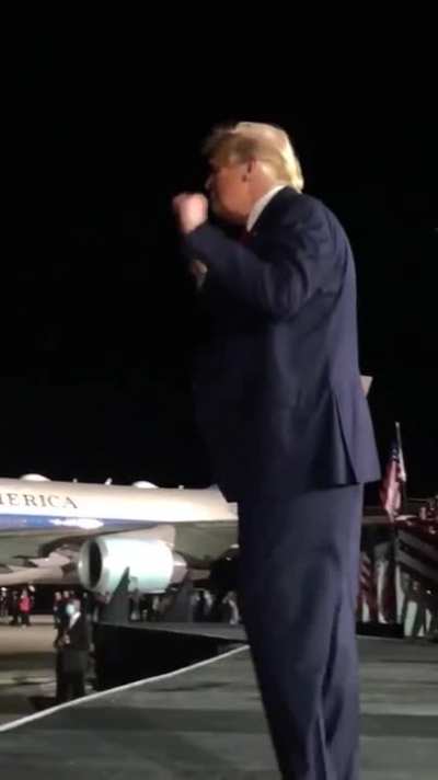 President Trump and supporters dancing to YMCA