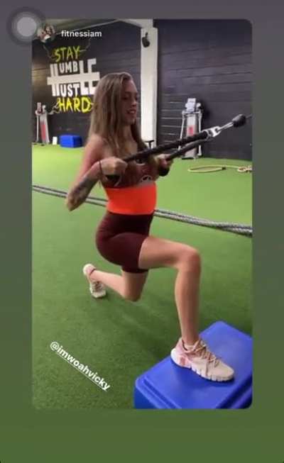 Vicky working out