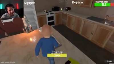 There goes the child.