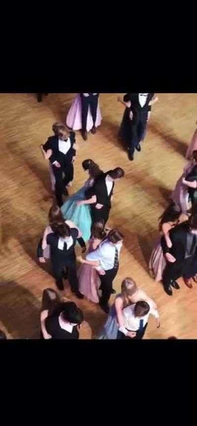 How students are dancing at formal balls.