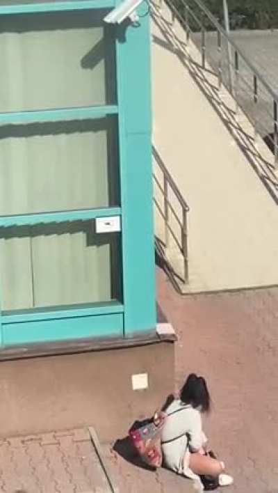 This lady playing the scratch-off lottery in public