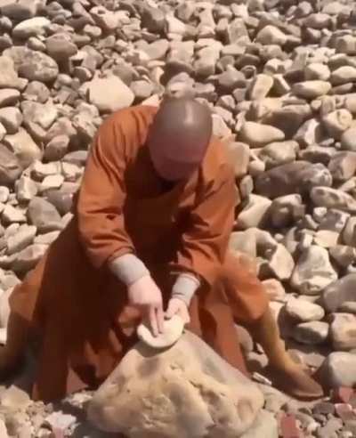 Just breaking some rocks.