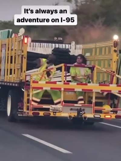 my mans vibing like shit on i-95