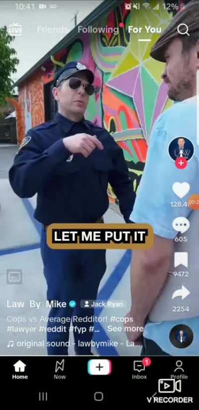 redditor meets cop