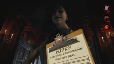 Postal Dude is begging Vampire Lady to sign his petition.
