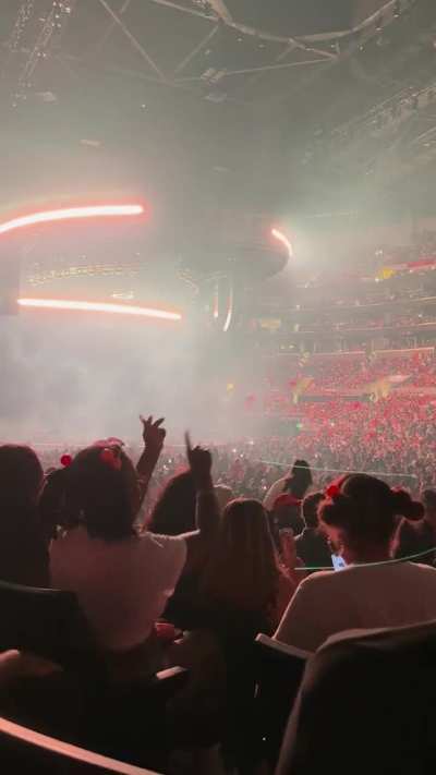 At Staples Center, before Megan The Stallion played. LA still down with Not Like Us.