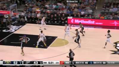 [Highlight] Spurs guard Branham scores the easiest transition points of his career with little resistance from the Nuggets defense