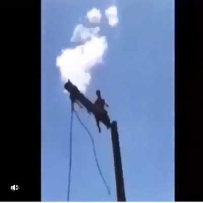 Just a man on a pole (But u might wanna reduce your volume)