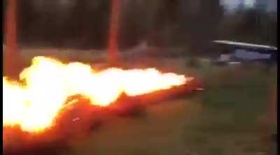 Burning his leaves