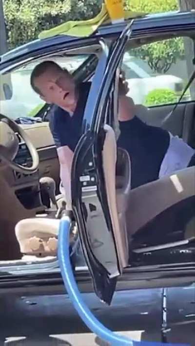 to clean a car after ingesting too much something