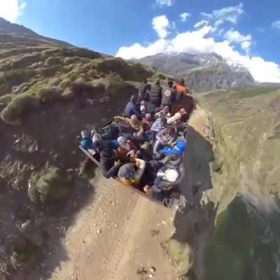 Public transportation in the Himalayas Martoli, Uttarakhand, India. Credit: shubyatra