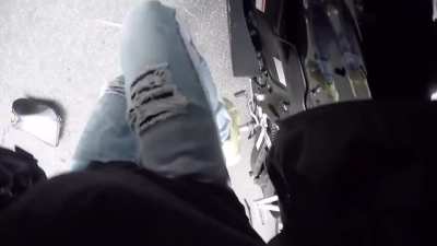 Biker Smashes Windshield After Car Causes Collision